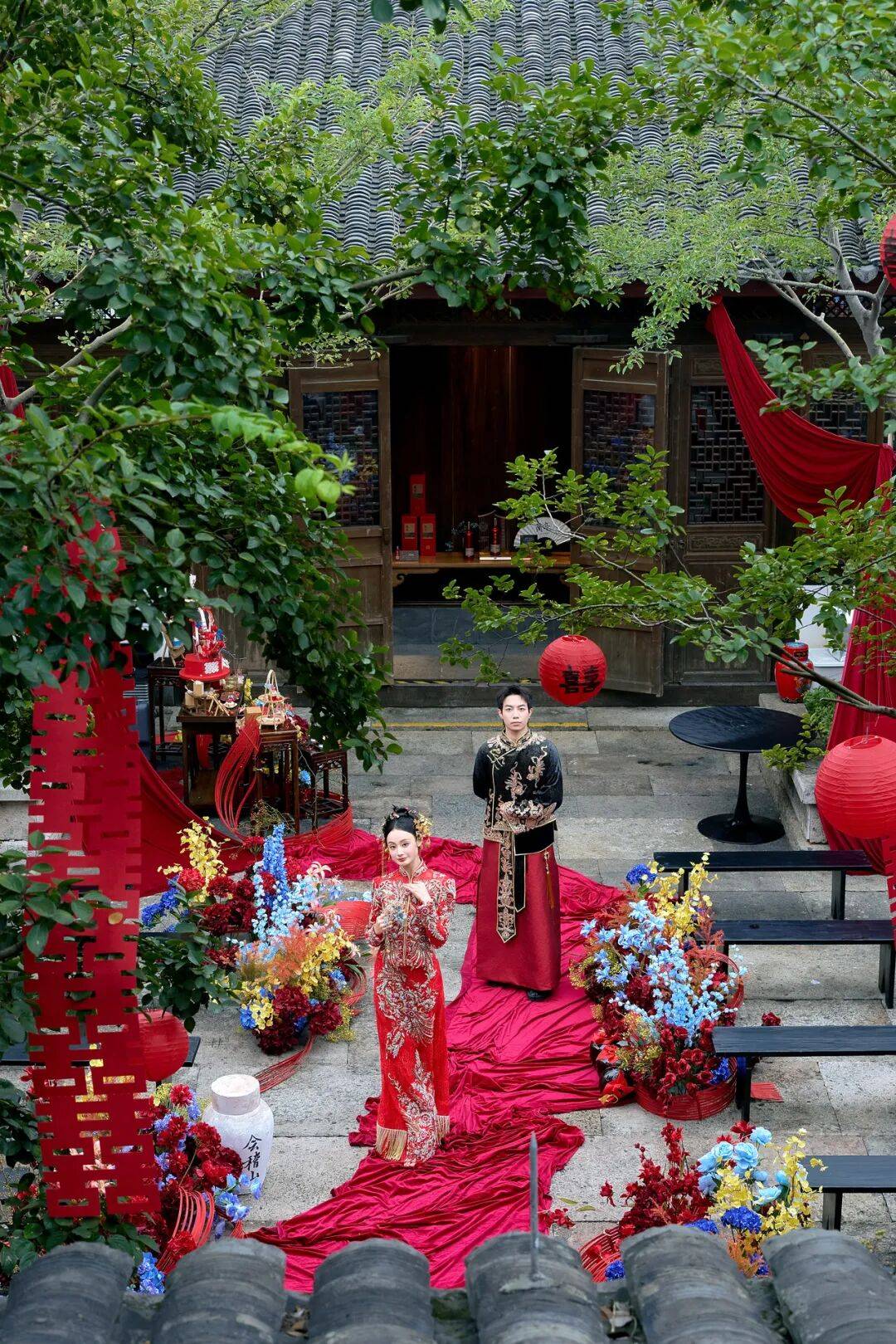 绍兴台门里这场中式婚礼秀解锁江南婚俗新体验